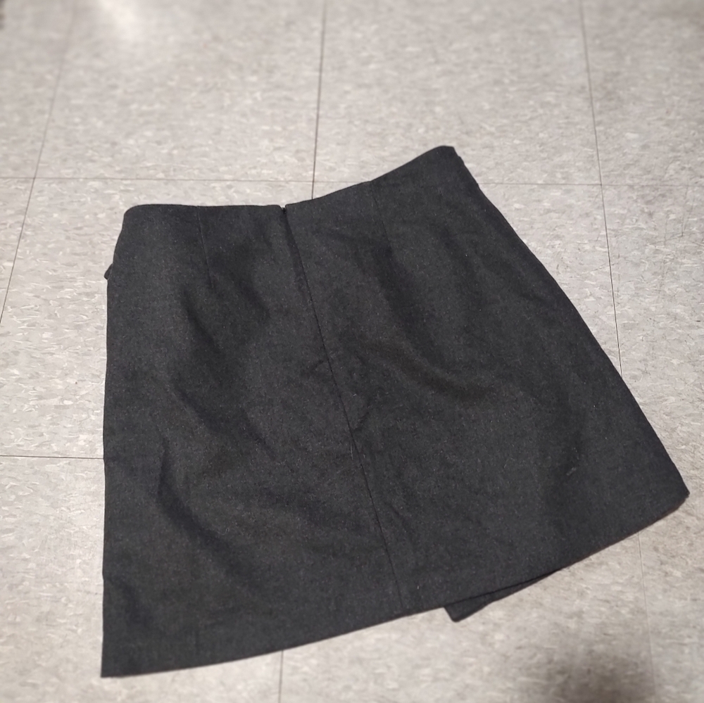 Wilfred grey wool Dorine front wrap mini skirt - Picture 4 of 8